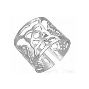 SSR0125-Faced Stainless Steel Black Rings