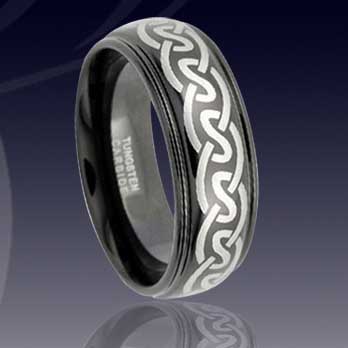 WCR0006-Black Tungsten Carbide Rings