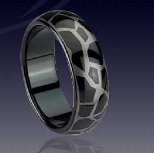 WCR0035-Black Tungsten Carbide Ring