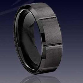 WCR0036-Black Tungsten Carbide Rings