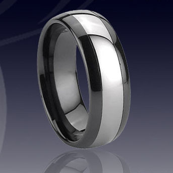 WCR0039-Black Tungsten Wedding Ring