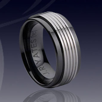 WCR0041-Black Tungsten Wedding Band