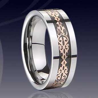 WCR0052-Popular Tungsten Inlay Ring