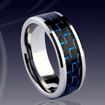 WCR0087-Carbon Fiber Inlay Tungsten Rings