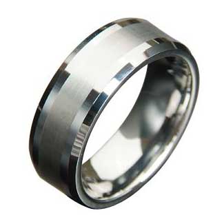 WCR0138-Inlay Tungsten Ring