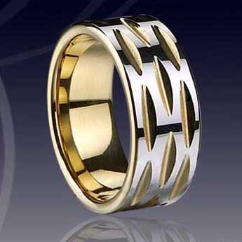 WCR0262-Tungsten Gold Wedding Bands