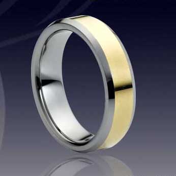 WCR0263-Cheap Gold Plated Tungsten Ring