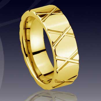 WCR0264-Cheap Gold Plated Tungsten Band
