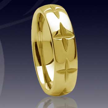 WCR0265-Cheap Tungsten Gold Ring