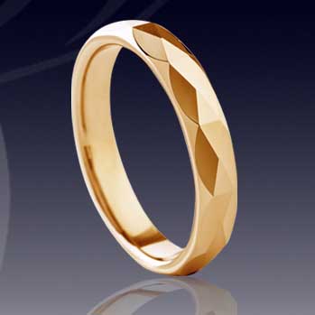 WCR0266-Cheap Golden Tungsten Ring