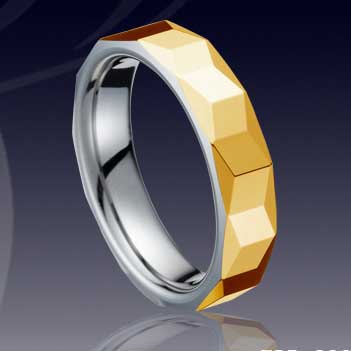 WCR0267-Free Gold Plated Tungsten Ring