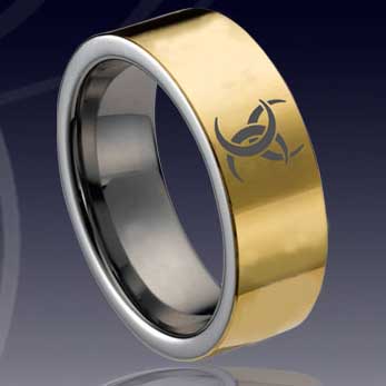 WCR0269-Free Golden Tungsten Ring
