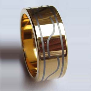 WCR0297-Tungsten Gold Ring