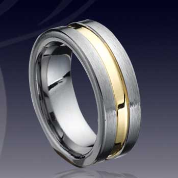 WCR0254-Tungsten Gold Rings