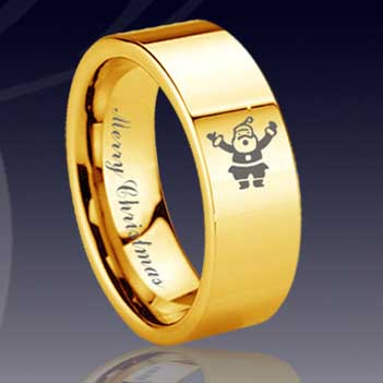 WCR0257-Golden Tungsten Ring