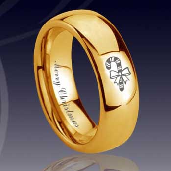 WCR0258-Golden Tungsten Rings