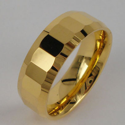 WCR0259-Tungsten Gold Wedding Ring