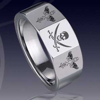 WCR0339-Popular Laser Engrave Tungsten Ring