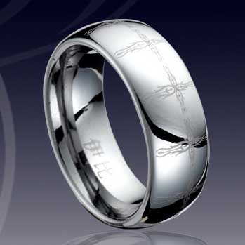 WCR0357-Popular Engrave Tungsten Alloy Ring