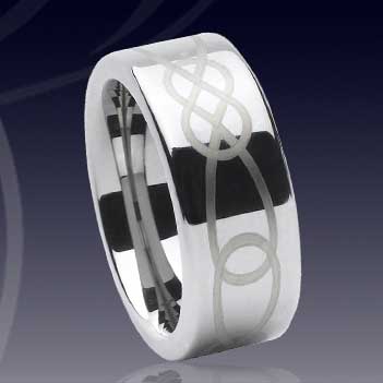 WCR0358-Popular Engrave Tungsten Alloy Rings