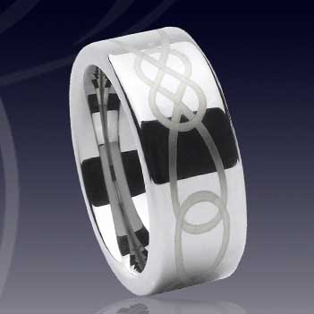 WCR0358-Popular Engrave Tungsten Alloy Rings