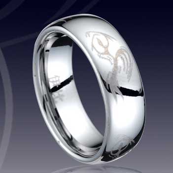 WCR0359-Popular Engrave Tungsten Carbide Ring