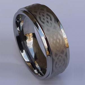 WCR0363-Engraved Tungsten Wedding Ring