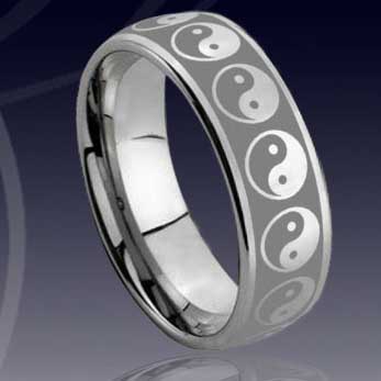 WCR0400-Laser Engrave Tungsten Wedding Ring