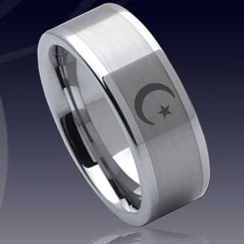 WCR0401-Laser Engrave Tungsten Wedding Rings