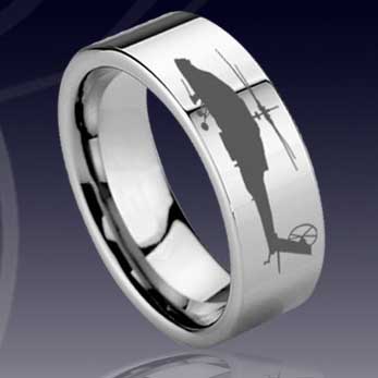 WCR0404-Laser Engrave Tungsten Carbide Ring