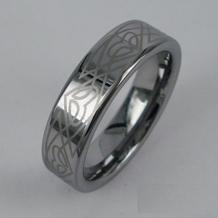 WCR0409-Popular Laser Engrave Tungsten Wedding Rings