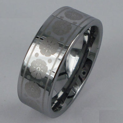 WCR0411-Popular Laser Engrave Tungsten Alloy Rings