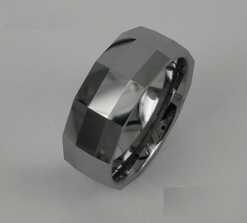 WCR0427-Polished Tungsten Carbide Wedding Ring