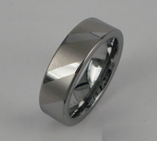 WCR0429-Polished Tungsten Carbide Wedding Band