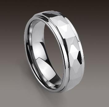 WCR0441-Polished Tungsten Wedding Band