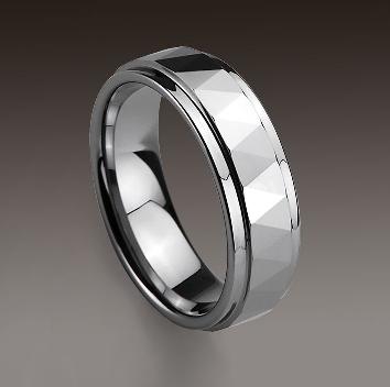 WCR0442-Polished Tungsten Wedding Bands