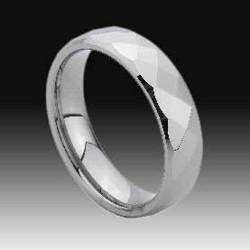 WCR0445-Polished Tungsten Carbide Wedding Band