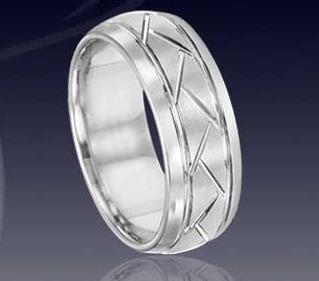 WCR0473-Polished Tungsten Wedding Band