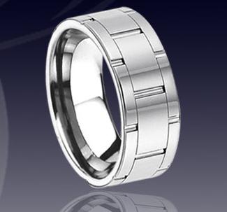 WCR0474-Polished Tungsten Wedding Bands