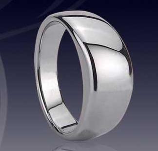 WCR0477-Polished Tungsten Carbide Wedding Band