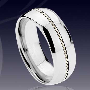 WCR0506-Shell Tungsten Wedding Rings