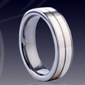 WCR0508-Shell Tungsten Wedding Bands