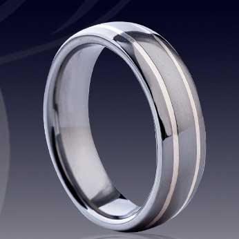WCR0509-Shell Inlaid Tungsten Carbide Ring