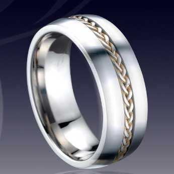 WCR0514-Shell Inlaid Tungsten Carbide Wedding Rings