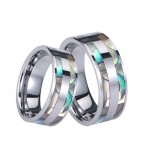 WCR0517-Shell Inlay Tungsten Carbide Ring