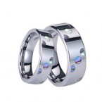 WCR0518-Shell Inlay Tungsten Carbide Rings