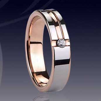 WCR0163-Tungsten CZ Wedding Band