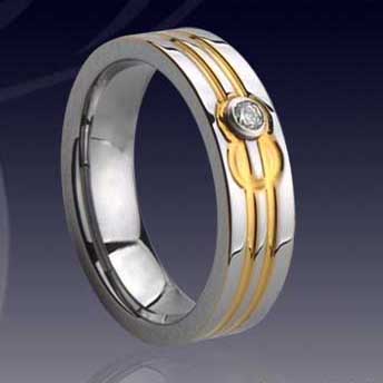 WCR0165-Tungsten CZ Wedding Bands