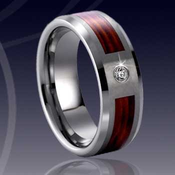 WCR0177-Tungsten Carbide CZ Wedding Bands