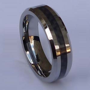 WCR0195-CZ Stone Inlay Tungsten Ring